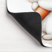 水彩ふわふわバニーニンジン愛 マウスパッド (コーナー)