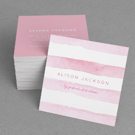 水彩ほおずきのストライプ口紅製品の販売業者 スクエア名刺