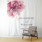 水彩ほこりっぽいバラフローラフォトブース背景 タペストリー (インサイチュ)