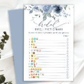 水彩ほこりっぽいブルーフローラブライダルシャワーゲーム