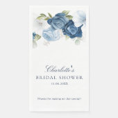 水彩ほこりっぽいブルーフローラブライダルシャワー (正面)
