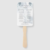 水彩ほこりっぽい青い紅葉Dawna2 ハンドファン (裏面)