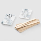 水彩ほこりっぽい青い葉の黄褐色 ハンドファン (組立なし)