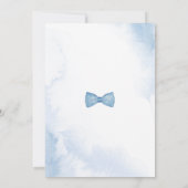 水彩ほこりっぽい青かわいい象の赤ちゃんシャワー 招待状 (裏面)