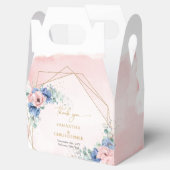 水彩ほこりっぽい青と赤面の花ユーカリ フェイバーボックス (オープン)