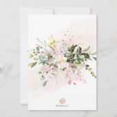 水彩ほっこりクリームローズ ブライダルシャワー 招待状 (裏面)