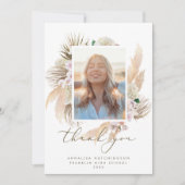 水彩ぼほ写真卒業ありがとう サンキューカード (正面)