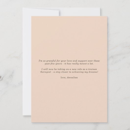 水彩ぼほ写真卒業ありがとう サンキューカード (裏面)