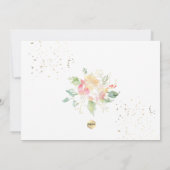 水彩ぼんやりスイートピーありがとうございます 招待状 (裏面)