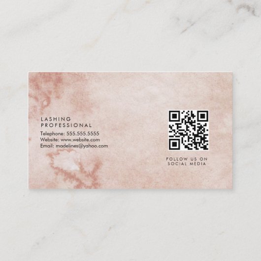 水彩まつげ拡張サロン美しい 名刺 (裏面)