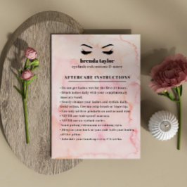 水彩まつ毛ブラウバーアフターケアの手順 名刺