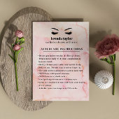 水彩まつ毛ブラウバーアフターケアの手順 名刺