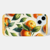 水彩みかんオレンジの葉の結婚式 Case-Mate iPhoneケース (裏面 (横))