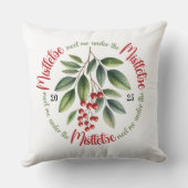 水彩もみの木のトナカイの実のクリスマス クッション (裏面)