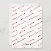 水彩もみの木 赤いリボン フレーム クリスマス (裏面)