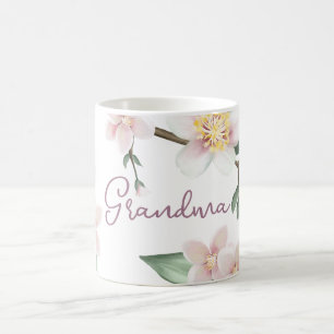 水彩りんごの花おばあちゃん コーヒーマグカップ