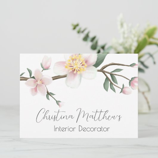 水彩りんご花 招待状 (スタンド正面)