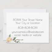 水彩りんご花 招待状 (裏面)