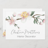 水彩りんご花 招待状 (正面/裏面)