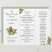 水彩りんご3倍ウェディングプログラム (正面/裏面)