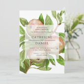 水彩りアップルブランチのウェディング 招待状 (スタンド正面)