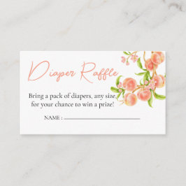 水彩りオレンジのベイビーシャワー　愛らしい小さな桃 エンクロージャーカード