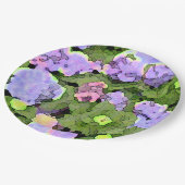 水彩ろうけつ染めアジサイ ペーパープレート (アングル)