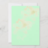 水彩をテーマにしたピックルボールグリーンのお誕生日パーティー 招待状 (裏面)