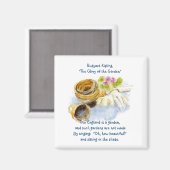 水彩を持つイングランドガーデン絵画バース マグネット (正面/裏面)