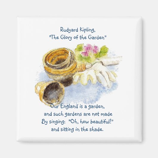 水彩を持つイングランドガーデン絵画バース マグネット (正面)