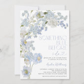 水彩を行う前に何か青いフローラ 招待状 (正面)