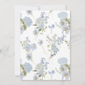 水彩を行う前に何か青いフローラ 招待状 (裏面)