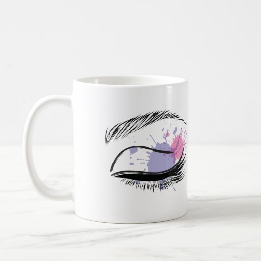 水彩アイまつげラッシュエクステンションのアイコン コーヒーマグカップ (左)