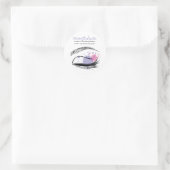 水彩アイまつげラッシュエクステンションのアイコン ラウンドシール (バッグ)