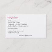 水彩アイまつげラッシュエクステンションのアイコン 名刺 (裏面)