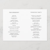 水彩アイコンウェディングデイタイムライン&セレモニー プログラム (裏面)