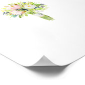 水彩アイコン結婚式当日タイムライン看板 ポスター (角)