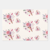 水彩アイスクリームのラッピングペーパーを使ったブライズシャワー ラッピングペーパーシート (正面2)