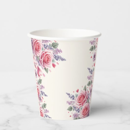 水彩アイスクリームの花嫁シャワー紙皿 紙コップ (正面)