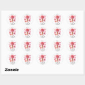 水彩アイスクリームの花嫁シャワー ラウンドシール (シート)