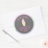 水彩アイスクリームコーンスプリンクル住所 シール (封筒)