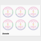 水彩アイスクリームコーンスプリンクル住所 シール (シート)