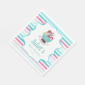 水彩アイスクリームサンデベイビーシャワー スタンダードランチョンナプキン (角)