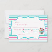 水彩アイスクリームサンデ誕生日フィル感謝していイン サンキューカード (正面)