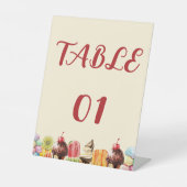 水彩アイスクリームスイートベビーシャワーテーブル 台座サイン (正面)