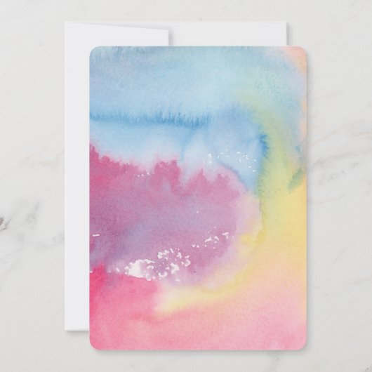 水彩アイスクリームバースデーパーティー招待状 招待状 (裏面)