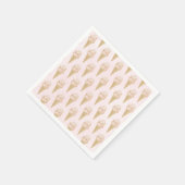 水彩アイスクリームパターン夏 スタンダードカクテルナプキン (角)