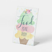 水彩アイスクリームパーティーメニュー 台座サイン (正面)