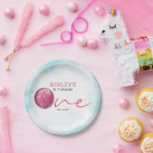 水彩アイスクリームファースト・バーチデイ ペーパープレート (パーティー)