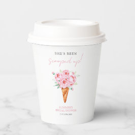 水彩アイスクリームブライダルシャワーウェルカムサイン 紙コップ